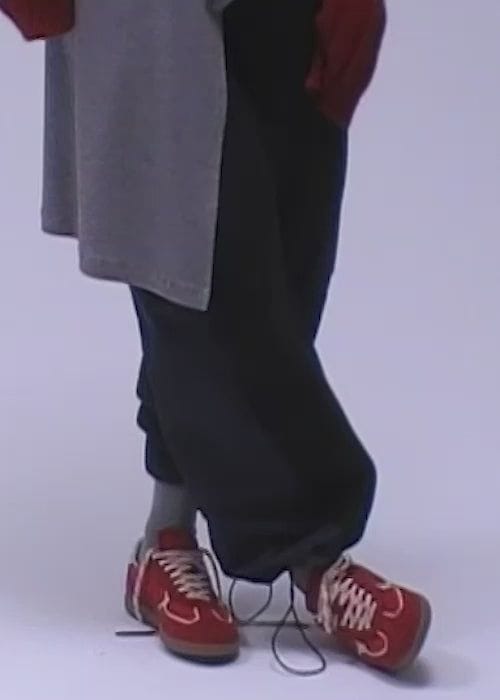ALOHAS Tb.490 Rife Sheen Red Leather Sneakers