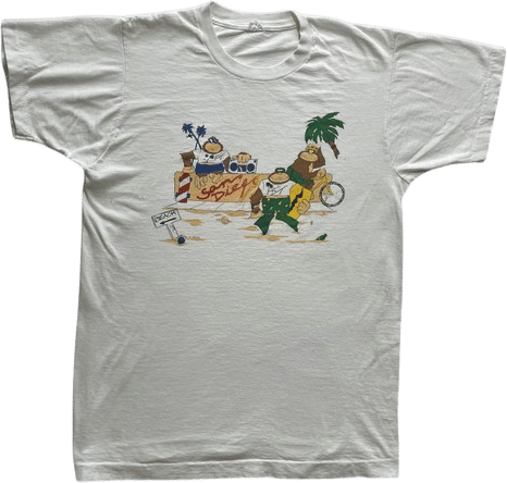 Vintage 1980s San Diego Gorilla Beach Cartoon T-Shirt