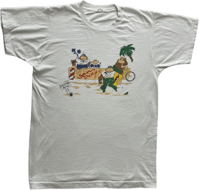 Vintage 1980s San Diego Gorilla Beach Cartoon T-Shirt