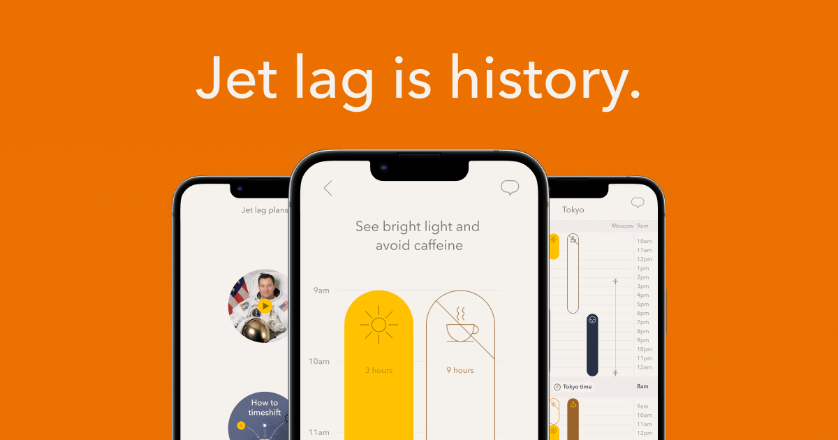 Timeshifter jet lag app.