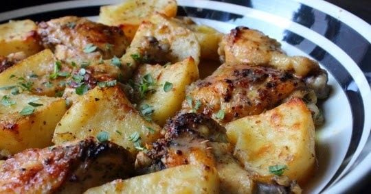 greek lemon chicken and potatoes
