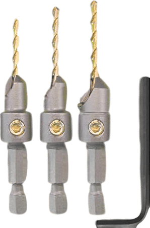 Make it Snappy Tungsten Carbide Tipped Countersink Set, 3 Piece Set