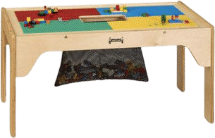 Jonti-Craft Wood LEGO Rectangle Storage Table