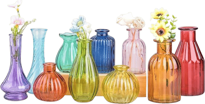Colorful Bud Vases