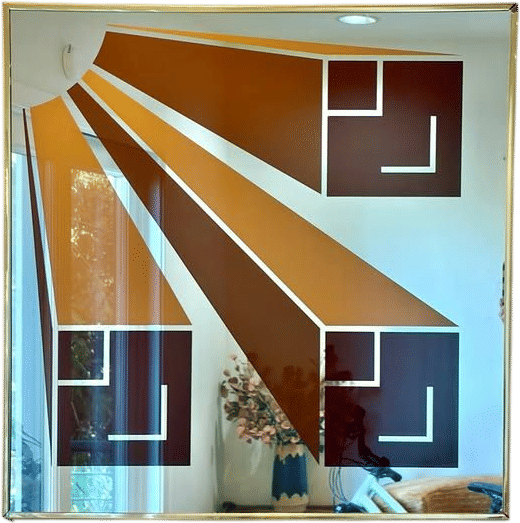 1970s Turner Manufacturing Company reverse painted mirror