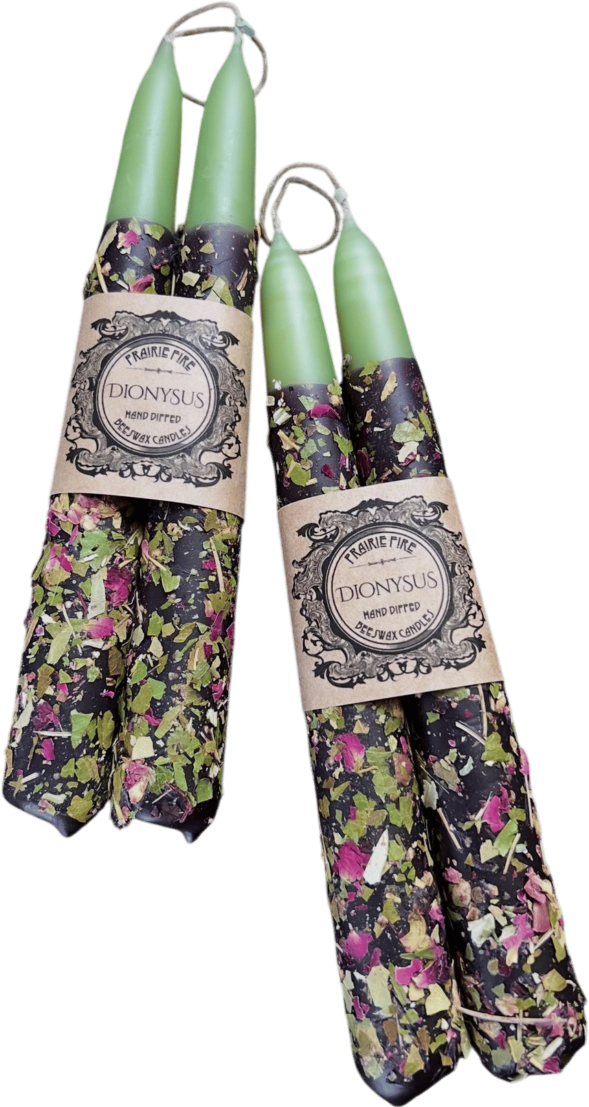 Dionysus Beeswax Taper Candles | Prairie Fire Herbal