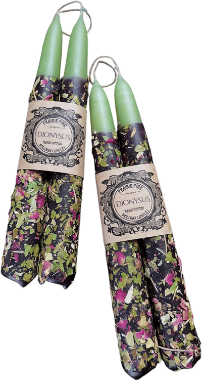 Dionysus Beeswax Taper Candles