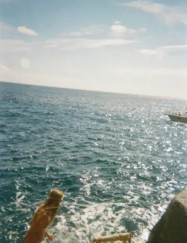 Taking vacation photos with a disposable camera