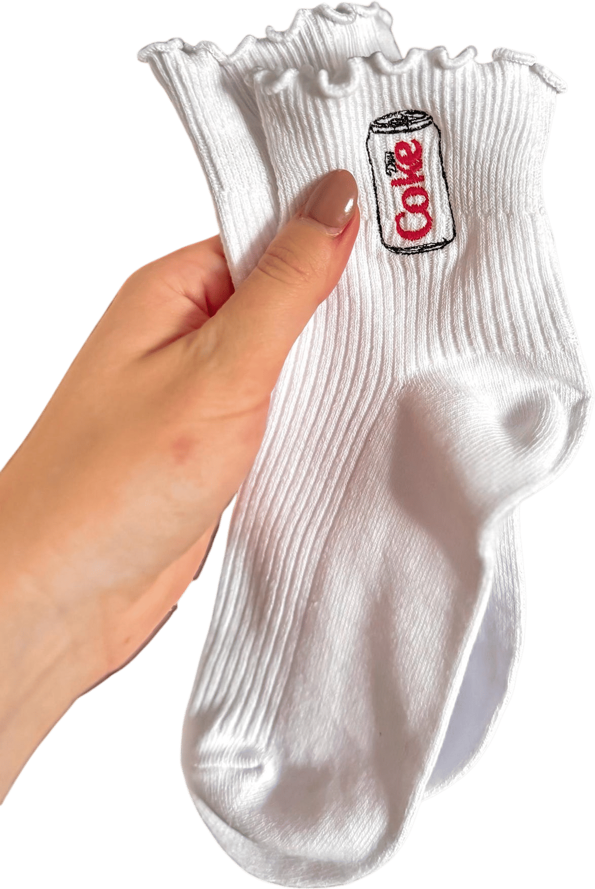 Embroidered Diet Coke Socks