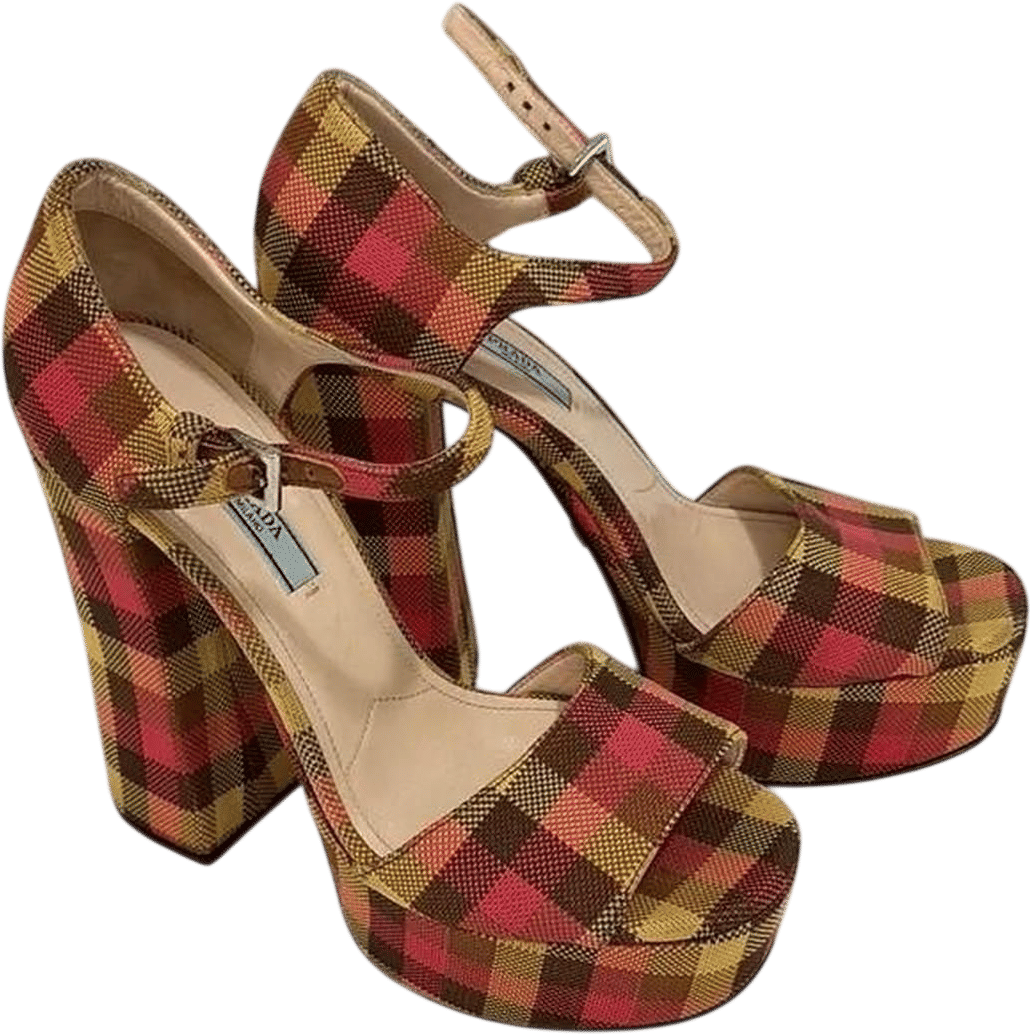 Prada Women's Yellow and Pink Courts