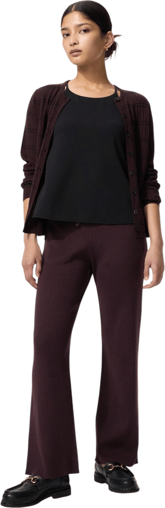 Uniqlo Womens Washable Knit Ribbed Pants