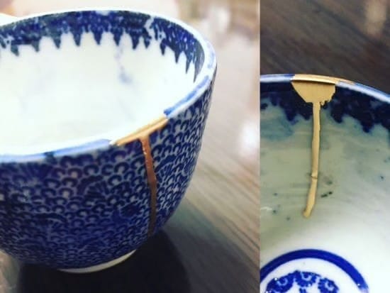 Taking a kintsugi class in Japan