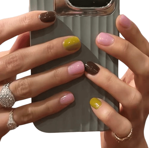 Multicolored manicures