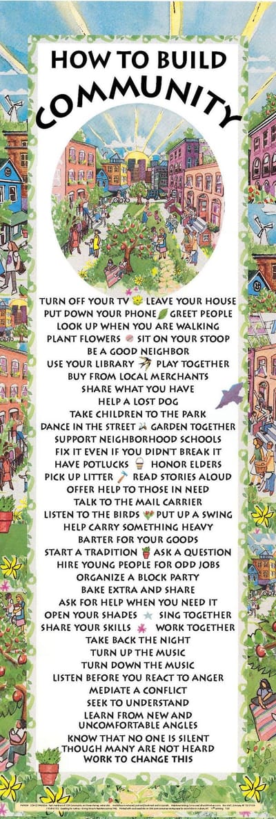 How to Build Community Poster