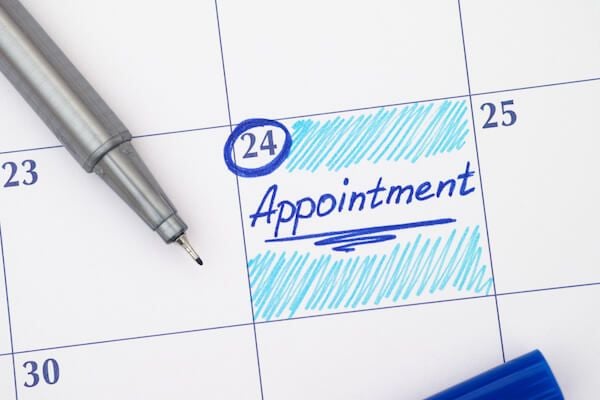 Keeping your scheduled appointments
