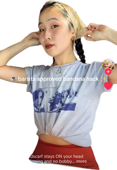 use clips to keep your bandana in place without them being visible! (video link)
