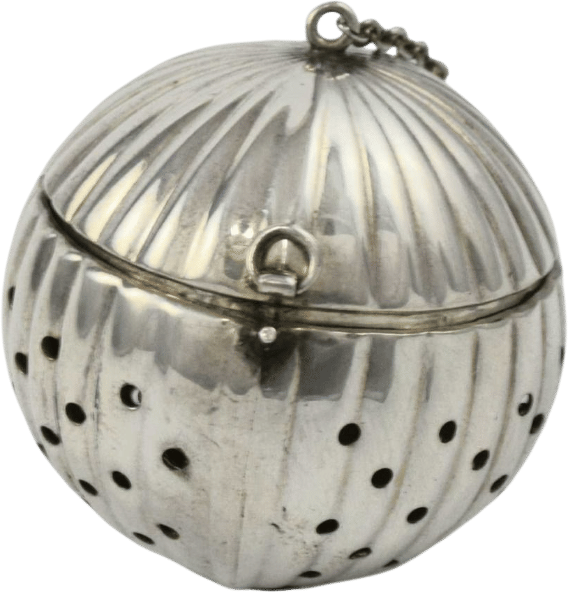 Antique Sterling Silver Tea Strainer Ball