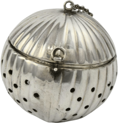 Antique Sterling Silver Tea Strainer Ball