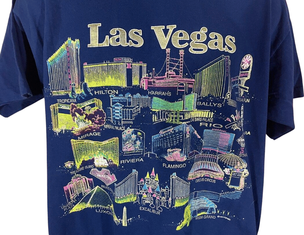 Vintage 1994 Las Vegas Casinos Shirt - Sz XL - Single Stitched Made in Usa 90s - Etsy Spain