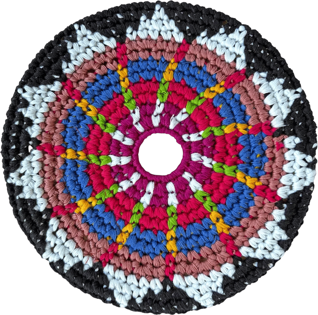 Maya Flya crocheted frisbee