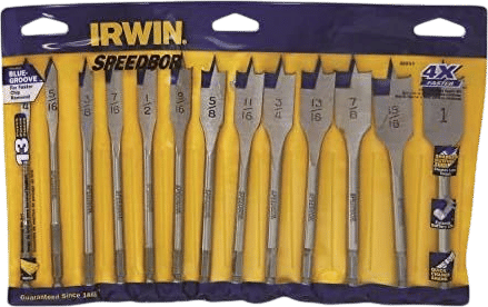 IRWIN SPEEDBOR 2000 Spade Drill Bit Set, 13-Piece