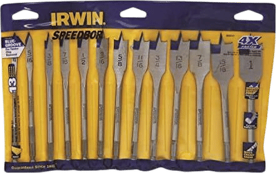 IRWIN SPEEDBOR 2000 Spade Drill Bit Set, 13-Piece