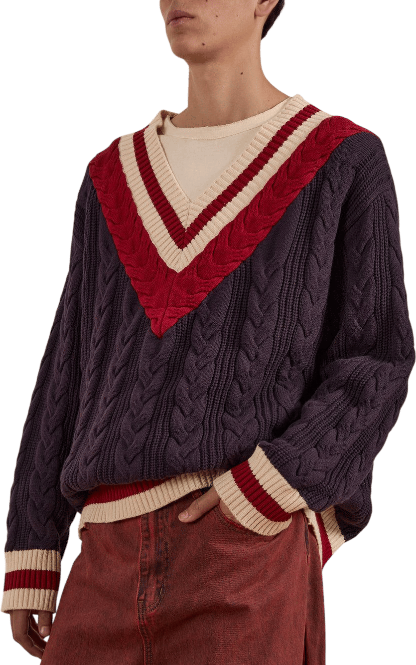V-Neck Cricket Sweater