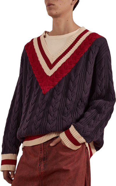 V-Neck Cricket Sweater