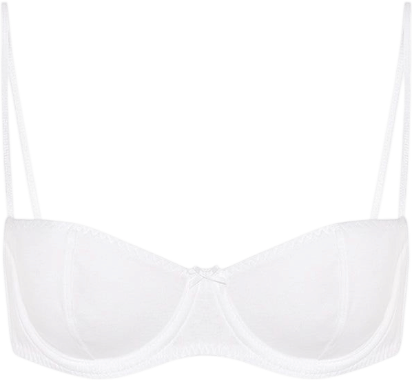 Cou Cou Intimates The Teacup White Cotton Jersey Bra