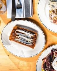 Nduja and Anchovies on Toast at Larry's