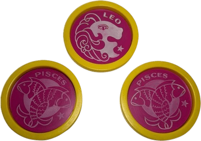 Vintage Zodiac Plastic Coasters