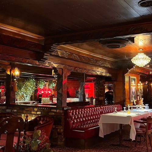 Red Booth, Martini, & Ceaser Salad