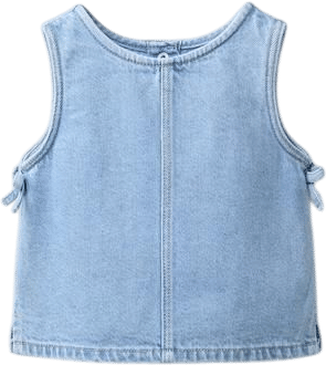 Bow Denim Top