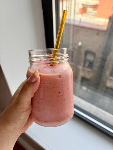 my pink post-workout smoothie