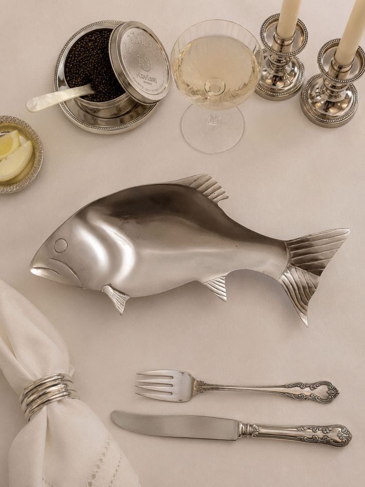 Vintage Silver Fish Platter