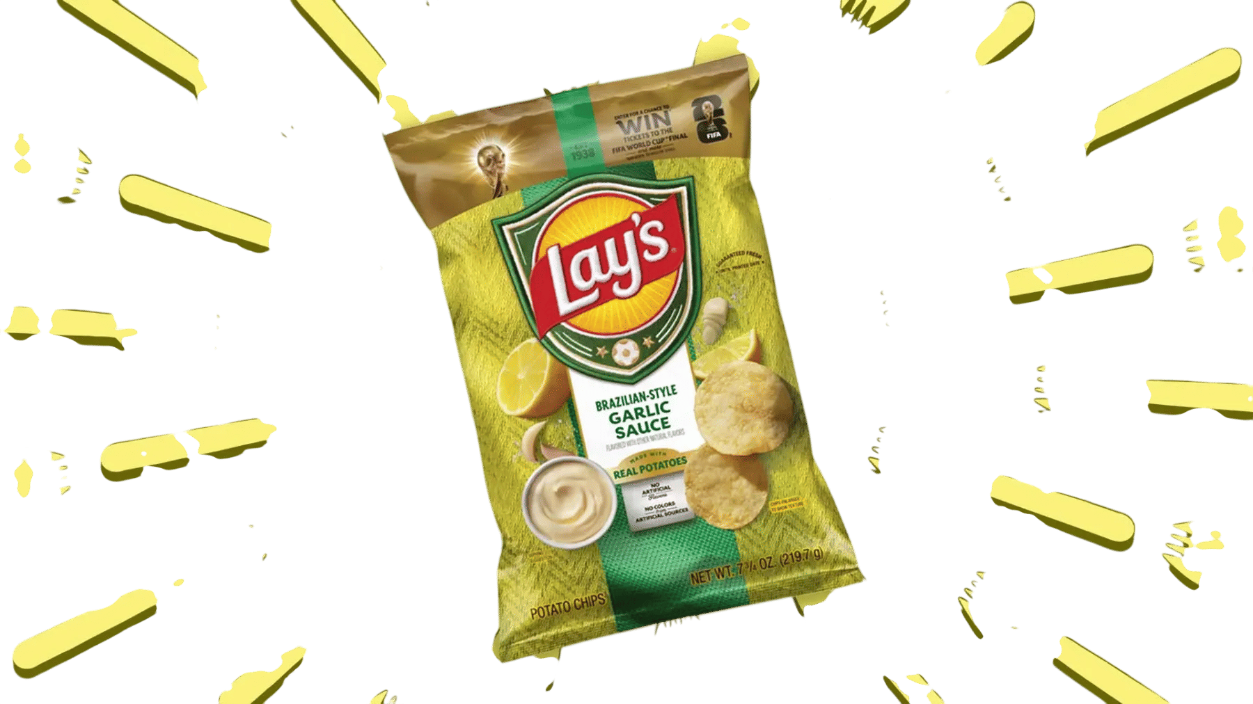 Lays Brazilian-Style Garlic Sauce Snack Chips