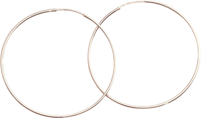 925 Solid Sterling Silver Large 50MM Endless Hoop Earrings