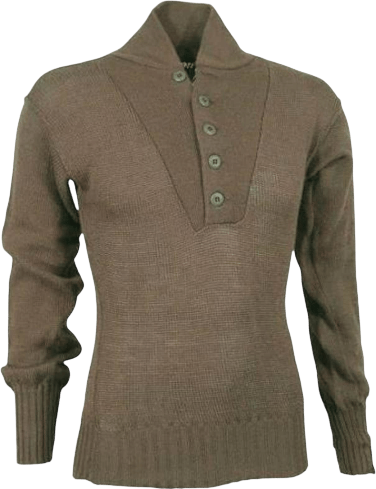 New old Stock Genuine Issue Medium 5 Button Wool Sweater | Made in USA | Army Sweater | NSN 8405-00-163-8906