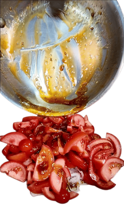 Tomato Salad with Burnt Honey Dressing Recipe
