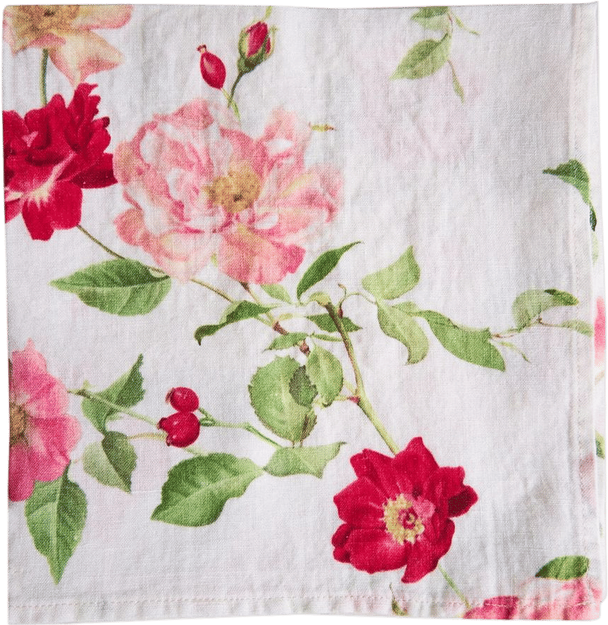 By Hope UK: Rambling Rose Linen Napkin