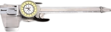 Starrett 120 Series Fractional Dial Calipers for Accurate Measurement with Fitted Plastic Case - White Face, 0-6" Range, -0.002" Accuracy, .010" Graduation - 1202F-6