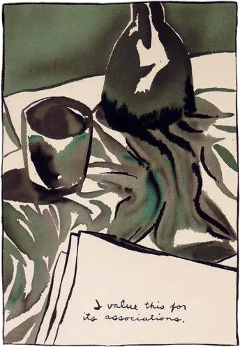 1988 Raymond Pettibon "I Value this for Its Associations" Original Print