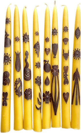 Custom Charmed Beeswax Candles