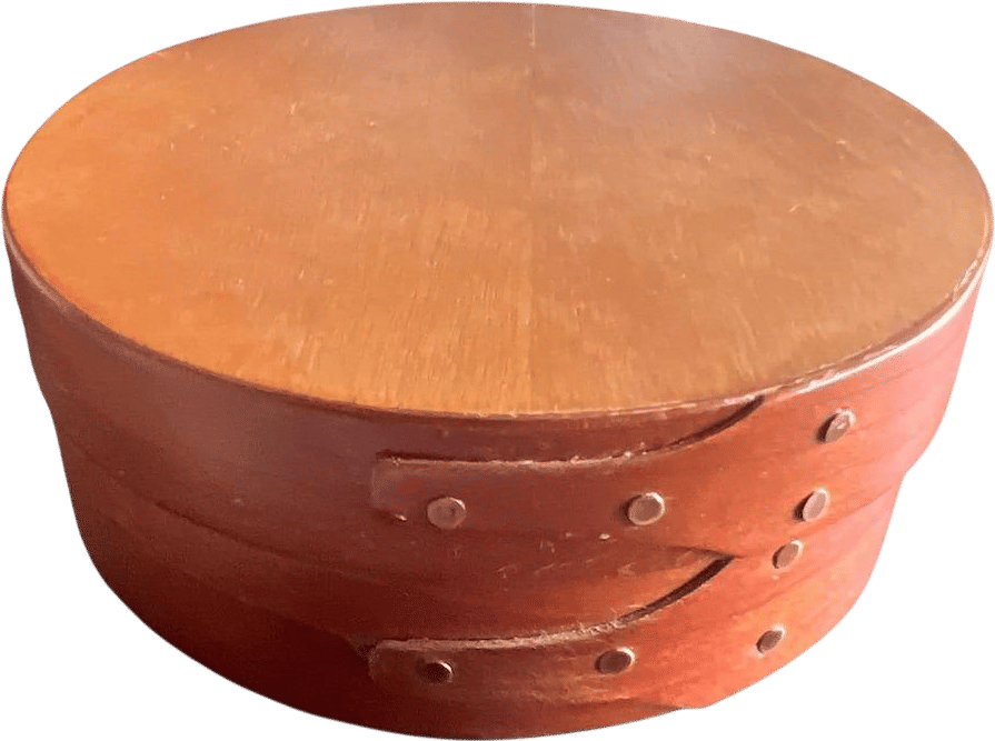 Small Vintage Shaker-Style Round Wooden Lidded Box