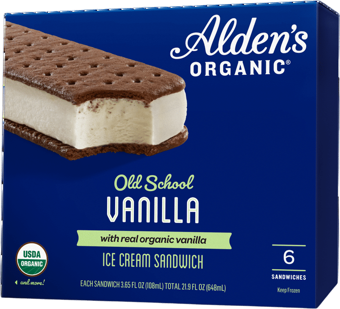 Alden's Organic Old School Vanilla Ice Cream Sandwich