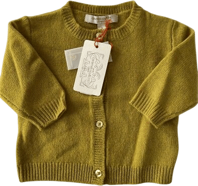 Caramel London Greenwood Baby Cardigan Mustard 3M