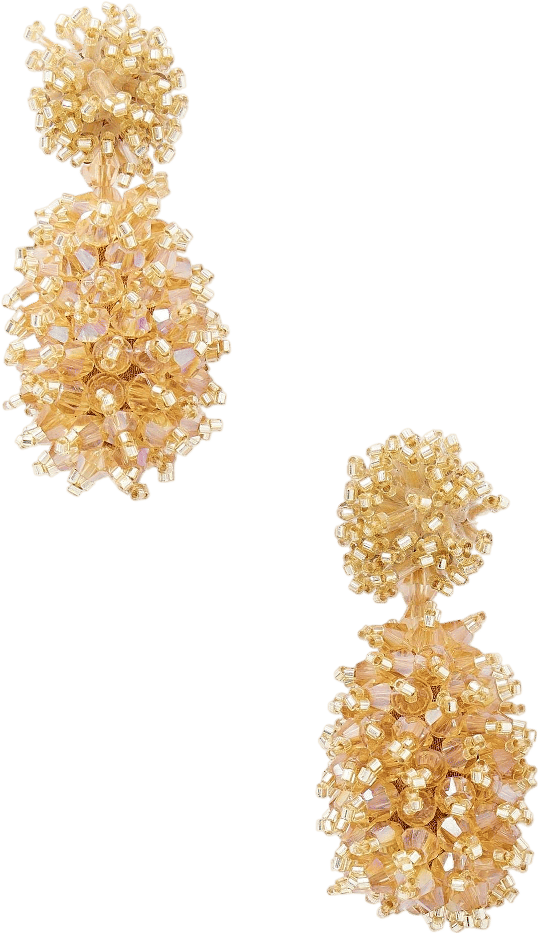 Oscar de la Renta Beaded Gold-Tone Earrings