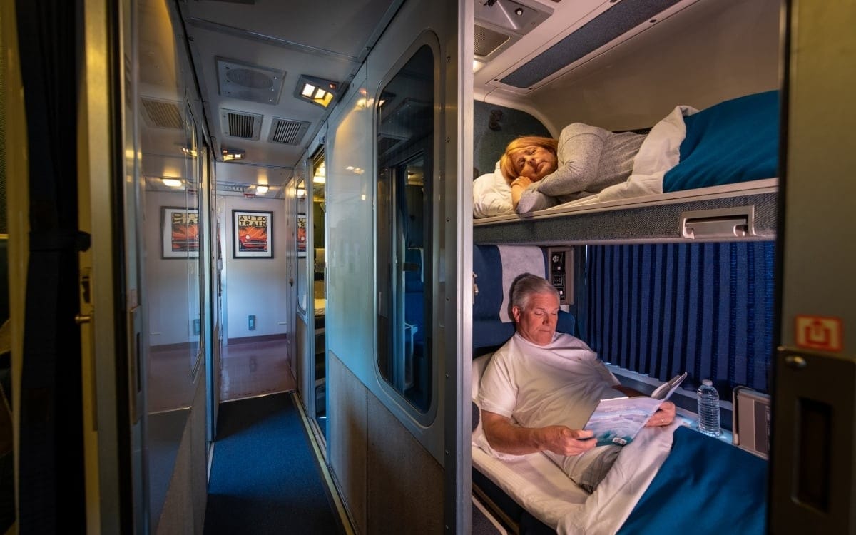 Travel in an Amtrak  roommette