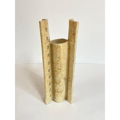 Vintage Brutalist Studio Pottery Vase Architectural Ceramic Sculpture