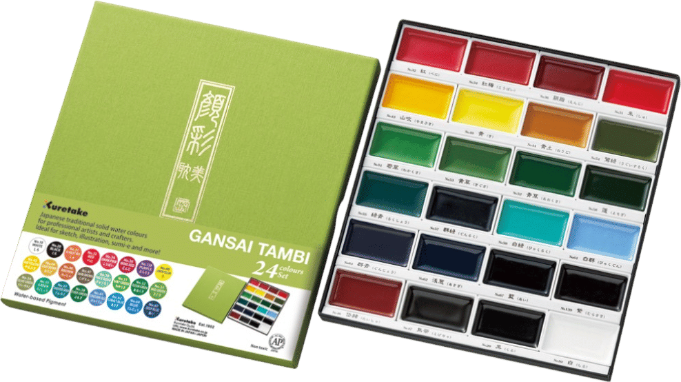 Gansai Tambi watercolor palettes
